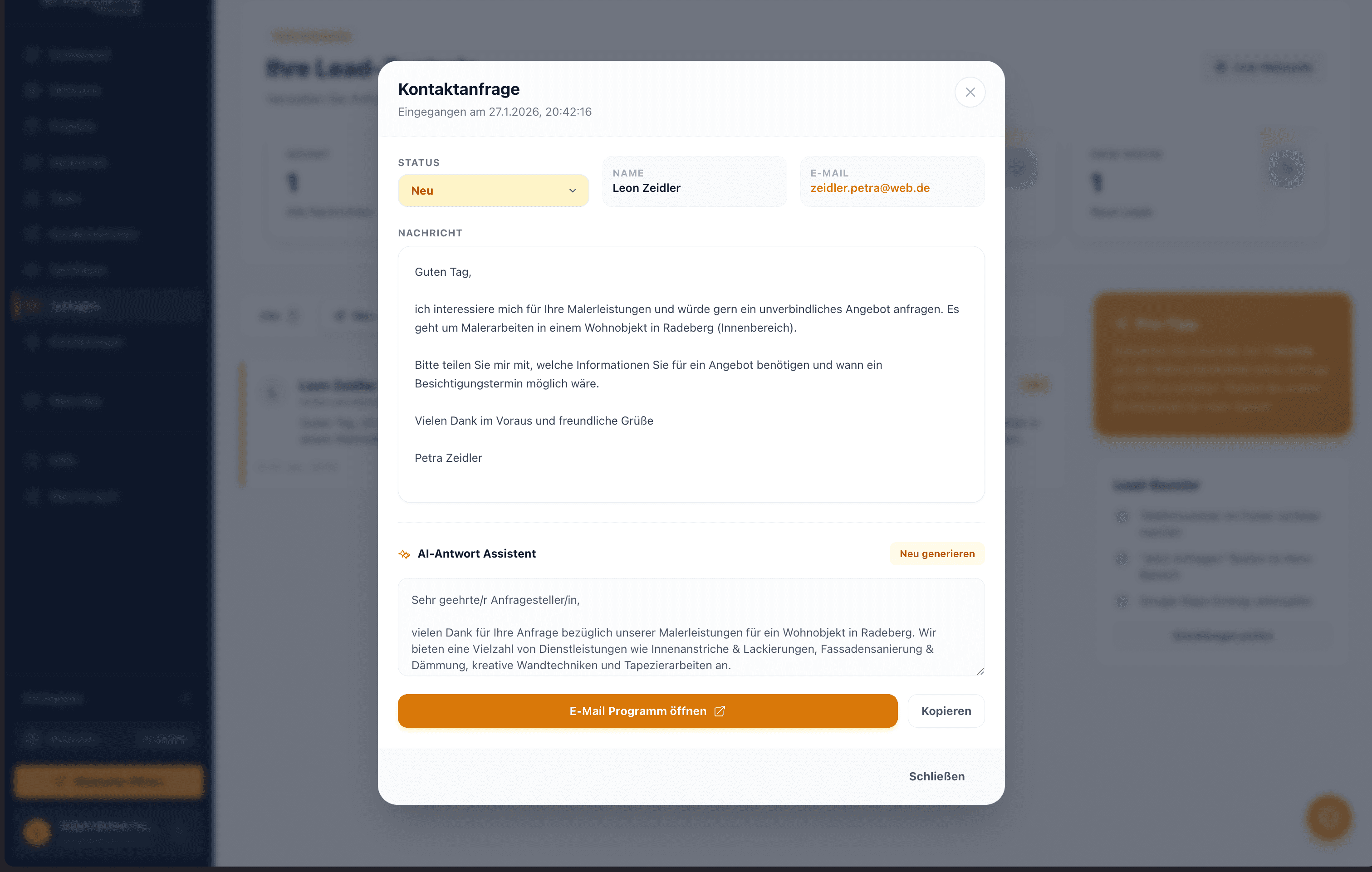 KI-E-Mail-Assistent in Aktion